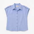 Blue Striped Relaxed Shirt