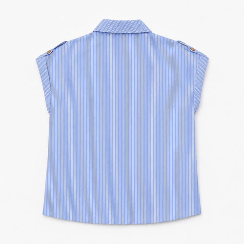 Blue Striped Relaxed Shirt